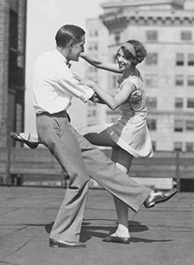 old photo of couple dancing